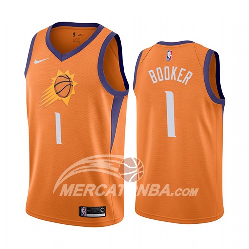 Maglia Phoenix Suns Devin Booker Statement 2019-20 Arancione